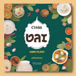 Create a cover page for a school project on Thai cuisine