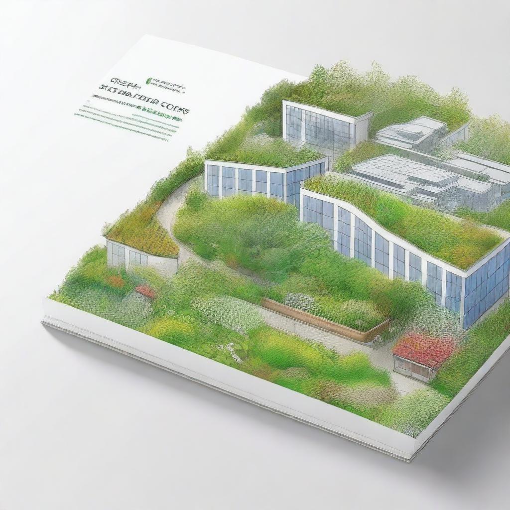 Create a scientific book cover for a book about green roofs