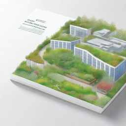 Create a scientific book cover for a book about green roofs