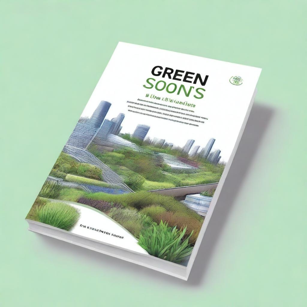 Create a scientific book cover for a book about green roofs