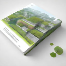 Create a scientific book cover for a book about green roofs