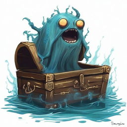 Create an image of a sunken chest monster named Becca