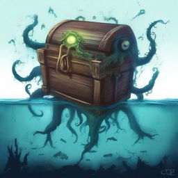 Create an image of a sunken chest monster named Becca