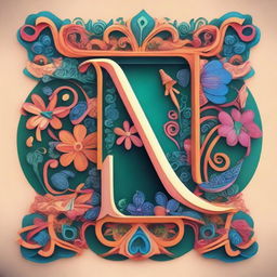 Generate an image featuring the letter 'N' in a creative and artistic style