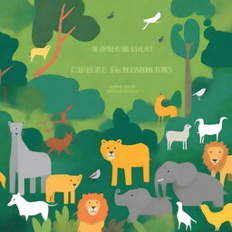 An artistic and visually appealing book cover featuring various animals in a natural setting