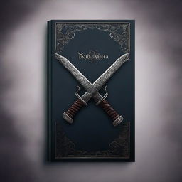 Create a dark fantasy book cover featuring a katana