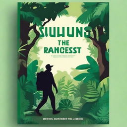 Create a book cover for the title 'Surviving the Rainforest'