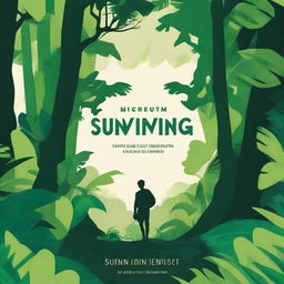 Create a book cover for the title 'Surviving the Rainforest'