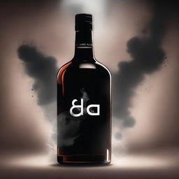 Create a movie poster showing the text 'अंत' forming from smoke which is coming out of a liquor bottle