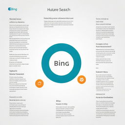 An informative and compelling illustration showcasing the distinctive benefits and powerful features of Bing, the web search engine by Microsoft