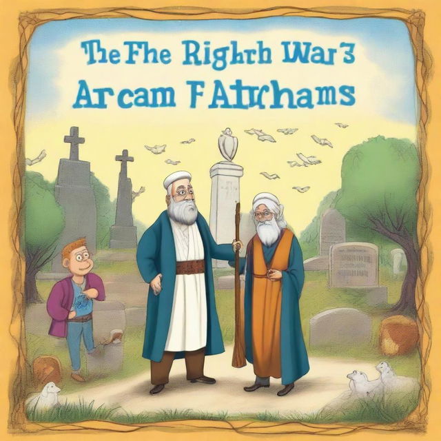 Create a book cover titled 'The Right Way: Our Father Abraham's Grave'