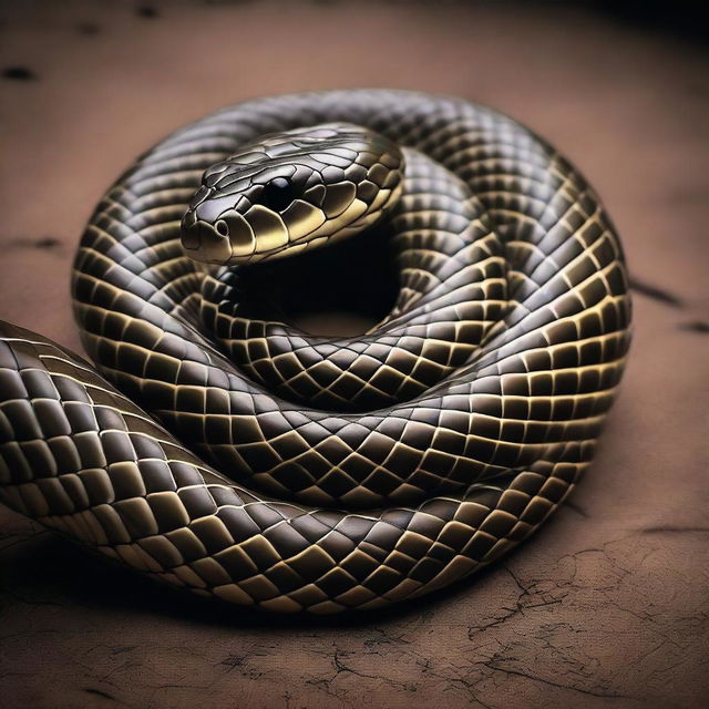 A striking image of a snake coiled around the world