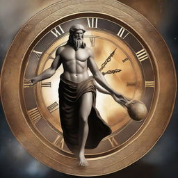 A powerful and ancient depiction of Chronos, the Greek god of time