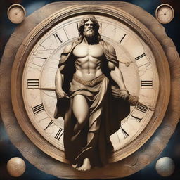 A powerful and ancient depiction of Chronos, the Greek god of time