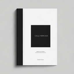 Create a minimalist black book cover