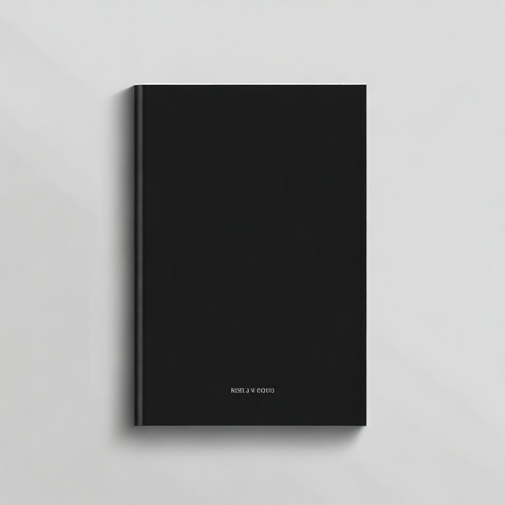 Create a minimalist black book cover