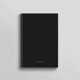 Create a minimalist black book cover