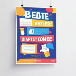 Create vibrant debate posters featuring lively colors, engaging fonts, and dynamic visuals