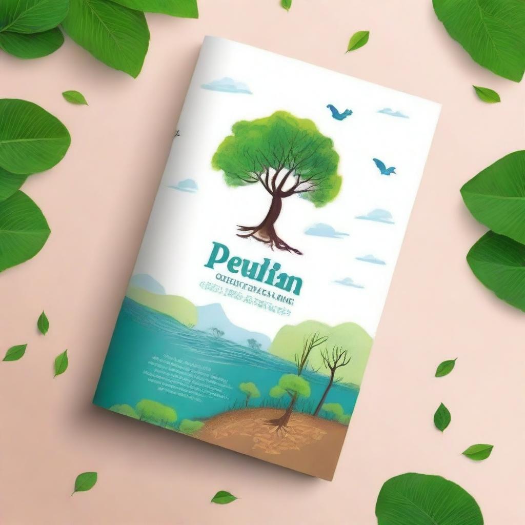 Design a book cover for a book on climate change titled 'Perubahan Iklim: Dari Pengenalan Kepada Tindakan'