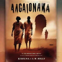 Create a captivating book cover for an African thriller titled 'Agony of a Country' by KIBINAKANWA ROLLY MOREL