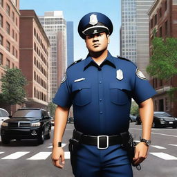 Create a realistic image of a policeman