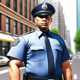 Create a realistic image of a policeman