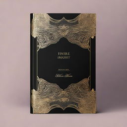 A captivating book cover design featuring a black and gold color scheme