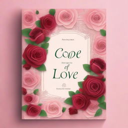 Create a captivating book cover titled 'Code of Love with Roses'