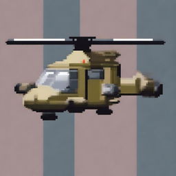 A pixel art image of a helicopter