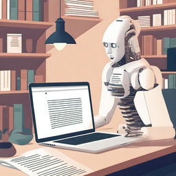 An AI assistant helps an author in writing a book