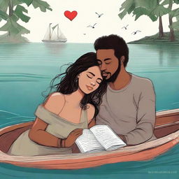 Desenhe a capa de um livro mostrando um casal vivendo um amor proibido