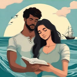 Desenhe uma capa de livro mostrando um casal vivendo um romance proibido