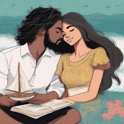 Desenhe uma capa de livro mostrando um casal vivendo um romance proibido