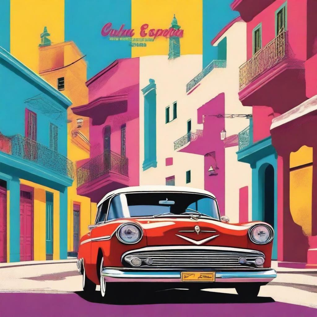 A vibrant and colorful movie poster for a Cuban film titled 'Lista de Espera'