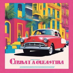 A vibrant and colorful movie poster for a Cuban film titled 'Lista de Espera'