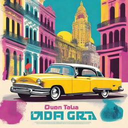 A vibrant and colorful movie poster for a Cuban film titled 'Lista de Espera'