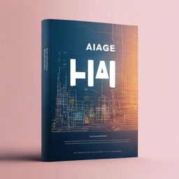 Create a modern and intriguing book cover for a science book about AI