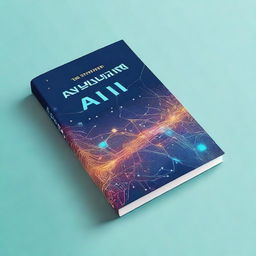 Create a modern and intriguing book cover for a science book about AI