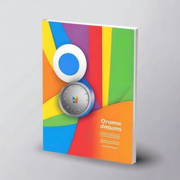 Create a book cover for a guide on web browser design using Google Chrome