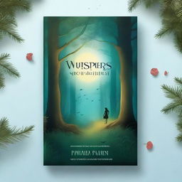 Create a captivating novel cover featuring a mysterious forest with a hidden path, illuminated by moonlight