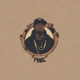 Create a high-resolution wallpaper featuring the PNL rappers, tailored for MacOS. Include their distinctive logos and symbols blended in a stylish and artistic way.