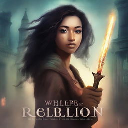 Create a novel cover for a book titled 'Whispers of Rebellion'