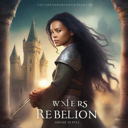 Create a novel cover for a book titled 'Whispers of Rebellion'