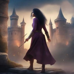 Create a book cover depicting a magic-infused, medieval fantasy world