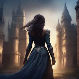 Create an image depicting a magic-infused, medieval fantasy world