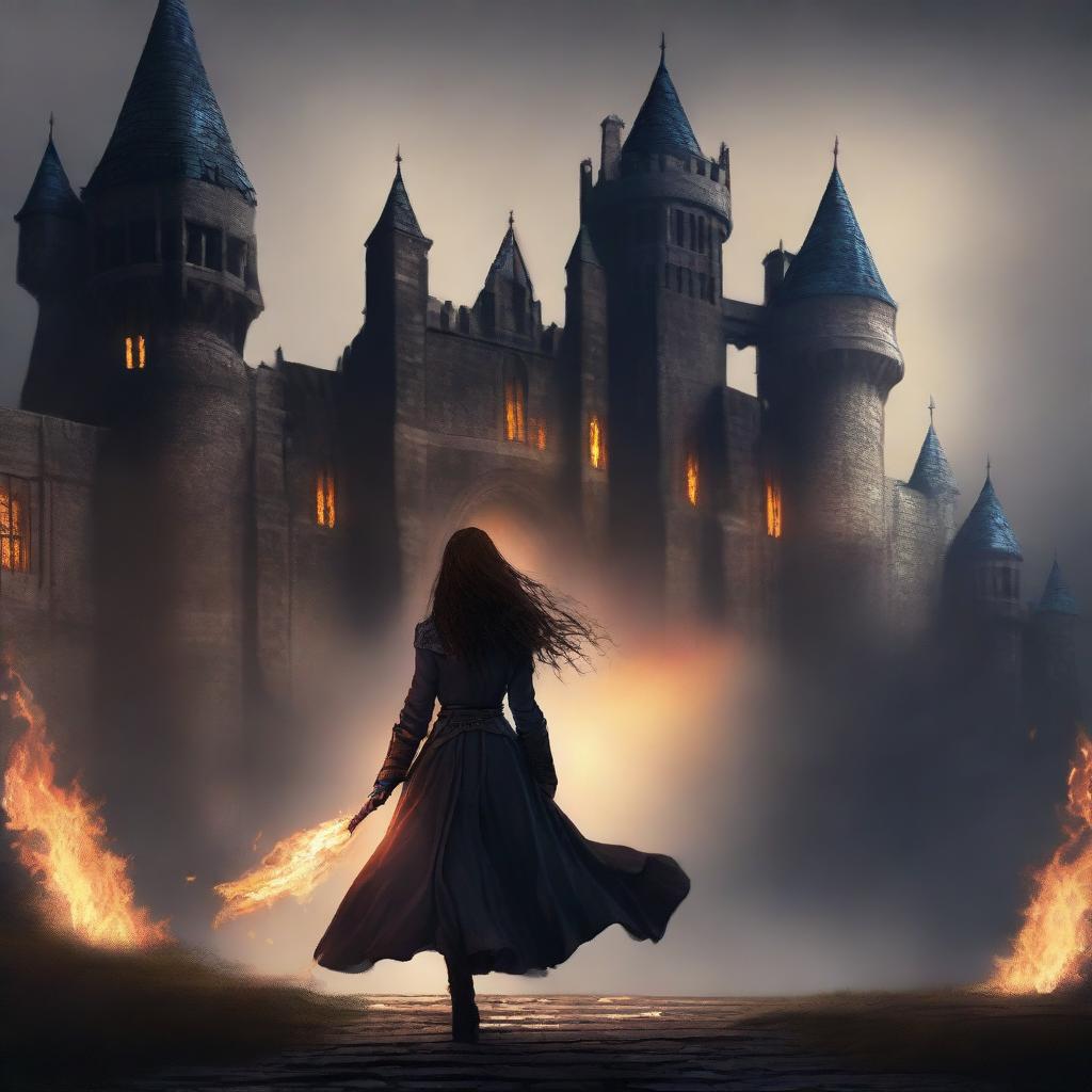 Create an image depicting a magic-infused, medieval fantasy world