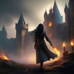 Create an image depicting a magic-infused, medieval fantasy world