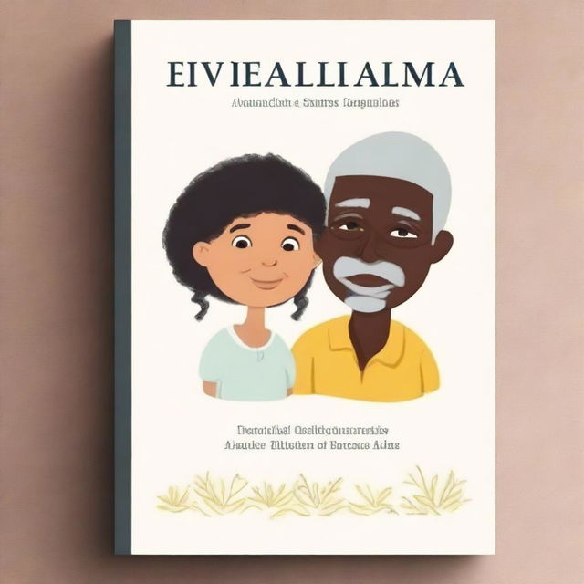 Create a book cover featuring a white child and a black grandfather