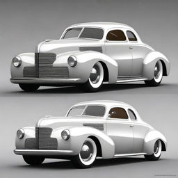 Create a custom hypercar version of a 1939 Chevy coupe