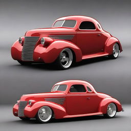 Create a custom hypercar version of a 1939 Chevy coupe